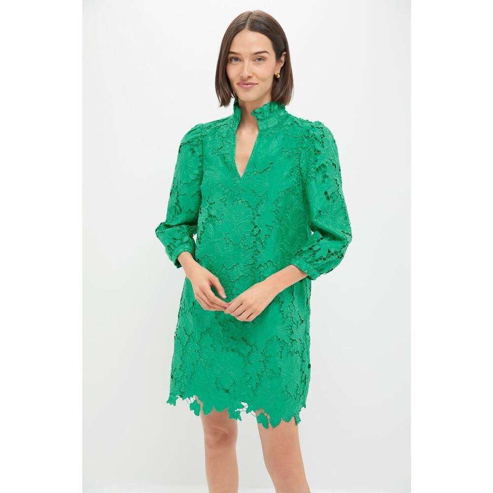 Pomander Place Green Lace Mini Dress